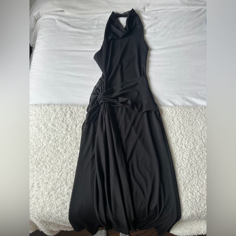 Dynamite Front Drape Mesh Maxi Dress - Picture 3 of 4